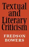 Textual and Literary Criticism cover