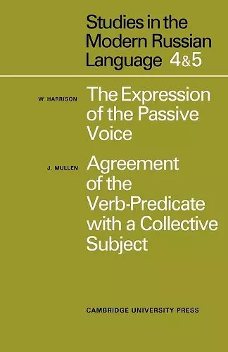 Studies in the Modern Russian Language cover