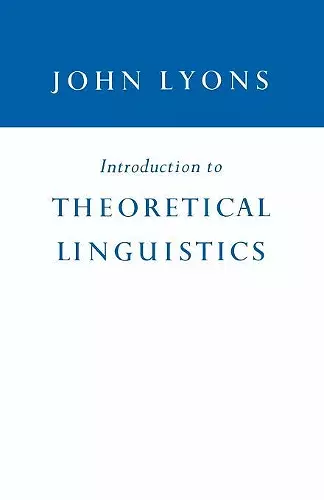 Introduction to Theoretical Linguistics cover