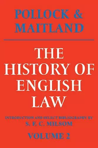 The History of English Law: Volume 2 cover