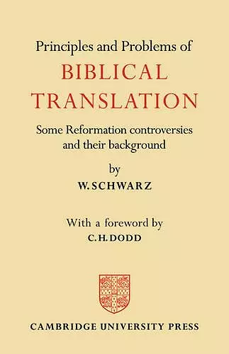 Principles and Problems of Biblical Translation cover