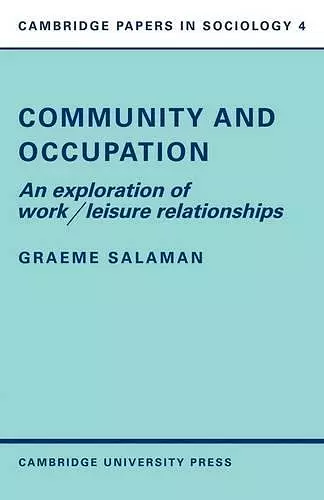 Community and Occupation cover