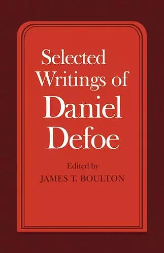 Selected Writings of Daniel Defoe cover