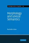 Morphology and Lexical Semantics cover