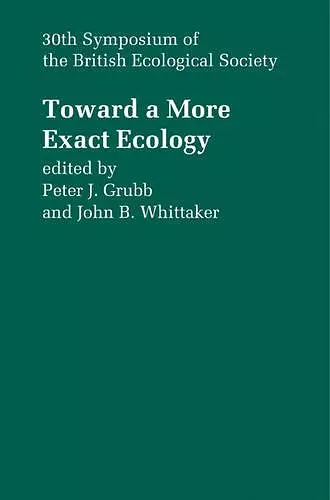 Toward a More Exact Ecology cover