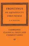 Frontinus: De Aquaeductu Urbis Romae cover