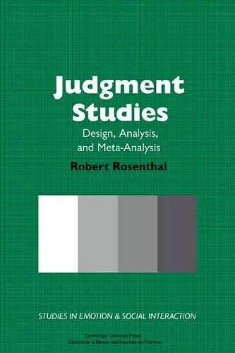 Judgment Studies cover