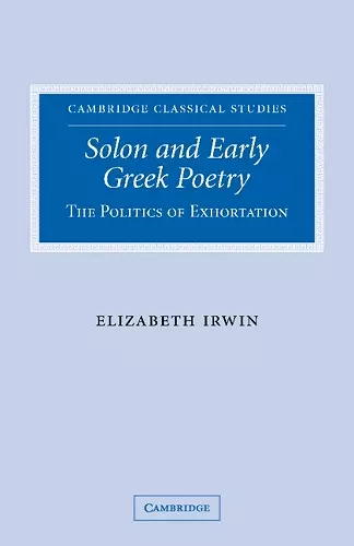 Solon and Early Greek Poetry cover