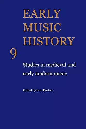 Early Music History cover