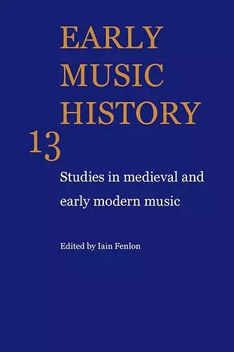 Early Music History cover