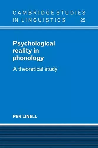 Psychological Reality in Phonology cover