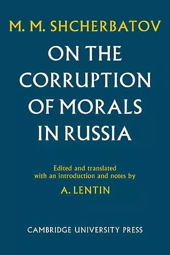 On the Corruption of Morals in Russia cover