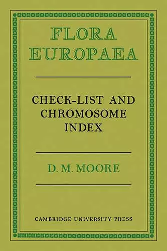 Flora Europaea Check-List and Chromosome Index cover