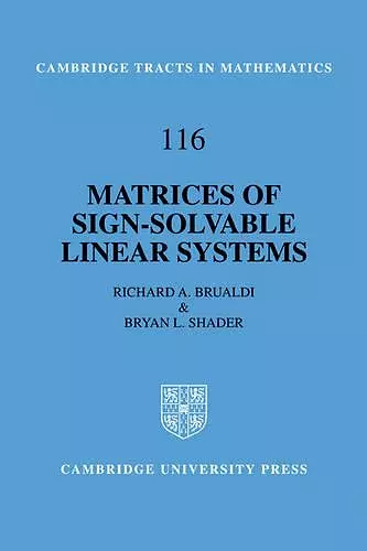 Matrices of Sign-Solvable Linear Systems cover