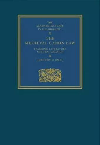 The Medieval Canon Law cover