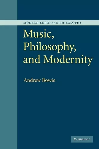 Music, Philosophy, and Modernity cover