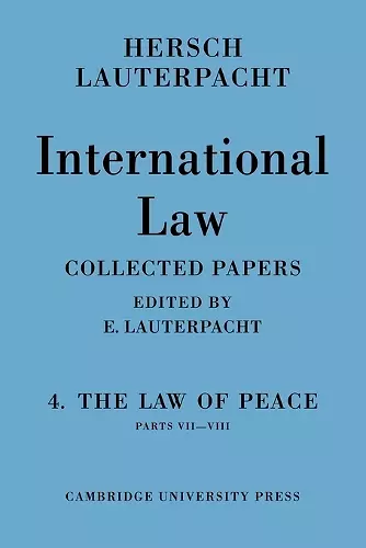 International Law: Volume 4, Part 7-8 cover