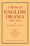 A History of English Drama 1660-1900 cover