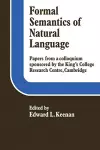 Formal Semantics of Natural Language cover