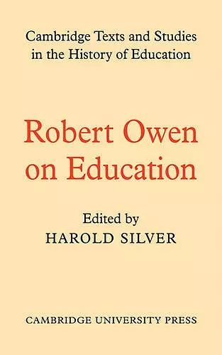 Robert Owen on Education cover