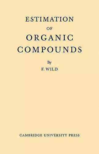 Estimation Organic Compounds cover