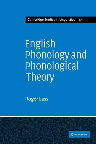 English Phonology and Phonological Theory cover