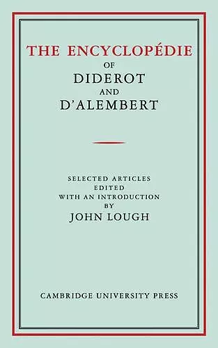 The Encyclopédie of Diderot and D'Alembert cover