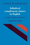 Infinitival Complement Clauses in English cover