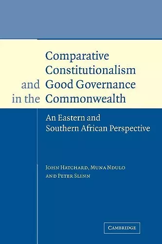 Comparative Constitutionalism and Good Governance in the Commonwealth cover