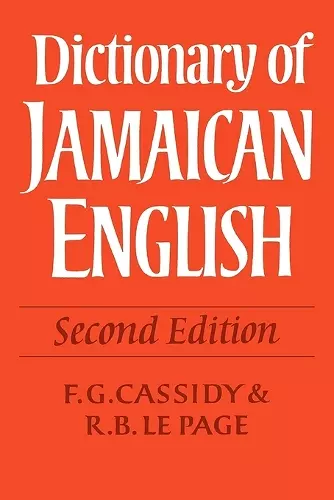 Dictionary of Jamaican English cover