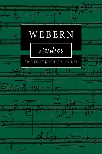 Webern Studies cover