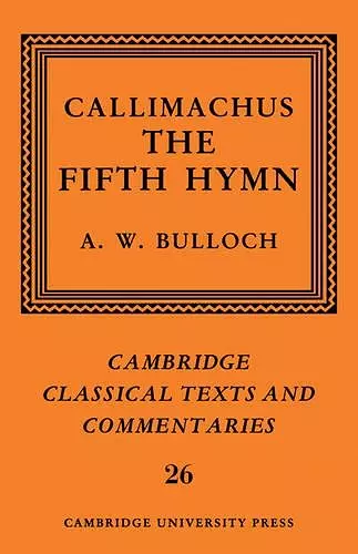 Callimachus: The Fifth Hymn cover