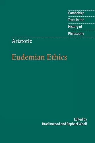 Aristotle: Eudemian Ethics cover