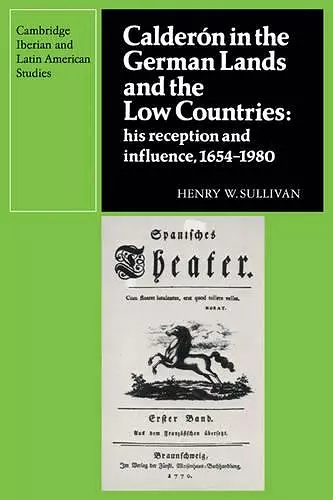 Calderón in the German Lands and the Low Countries cover