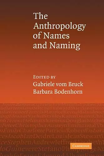 An Anthropology of Names and Naming cover