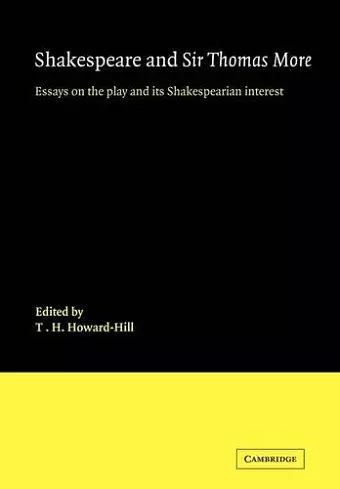 Shakespeare and Sir Thomas More cover