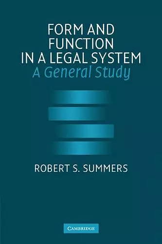 Form and Function in a Legal System cover