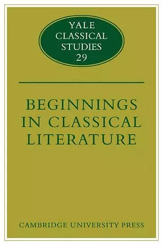 Beginnings in Classical Literature cover
