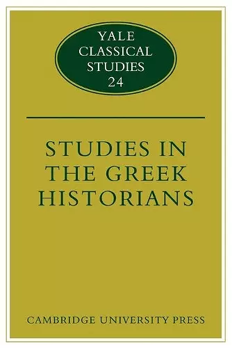 Studies in the Greek Historians cover