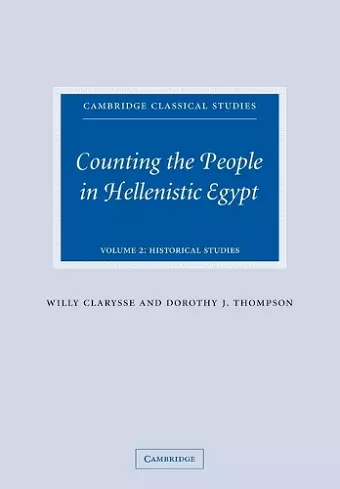 Counting the People in Hellenistic Egypt cover