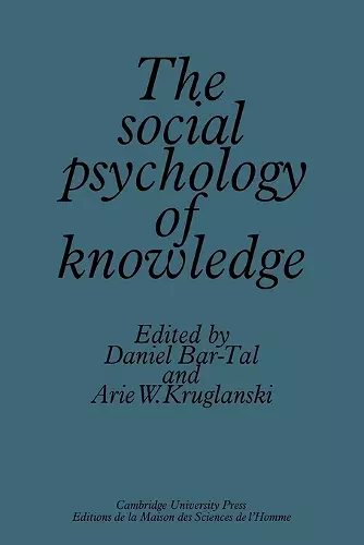 The Social Psychology of Knowledge cover