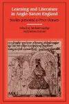 Learning and Literature in Anglo-Saxon England cover