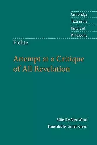 Fichte: Attempt at a Critique of All Revelation cover