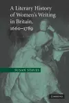 A Literary History of Women's Writing in Britain, 1660–1789 cover