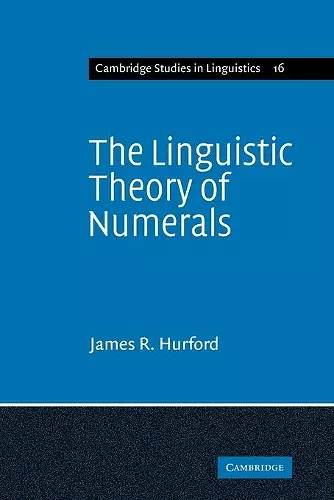 The Linguistic Theory of Numerals cover