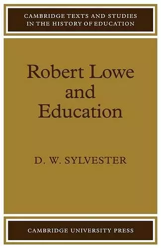 Robert Lowe and Education cover