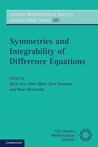 Symmetries and Integrability of Difference Equations cover