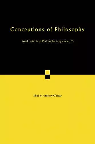 Conceptions of Philosophy cover