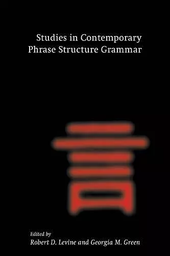 Studies in Contemporary Phrase Structure Grammar cover