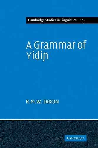 A Grammar of Yidin cover